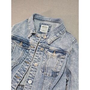 Wax Jean Collection Women Light Wash Cropped Denim Trucker Jacket 90372 Medium